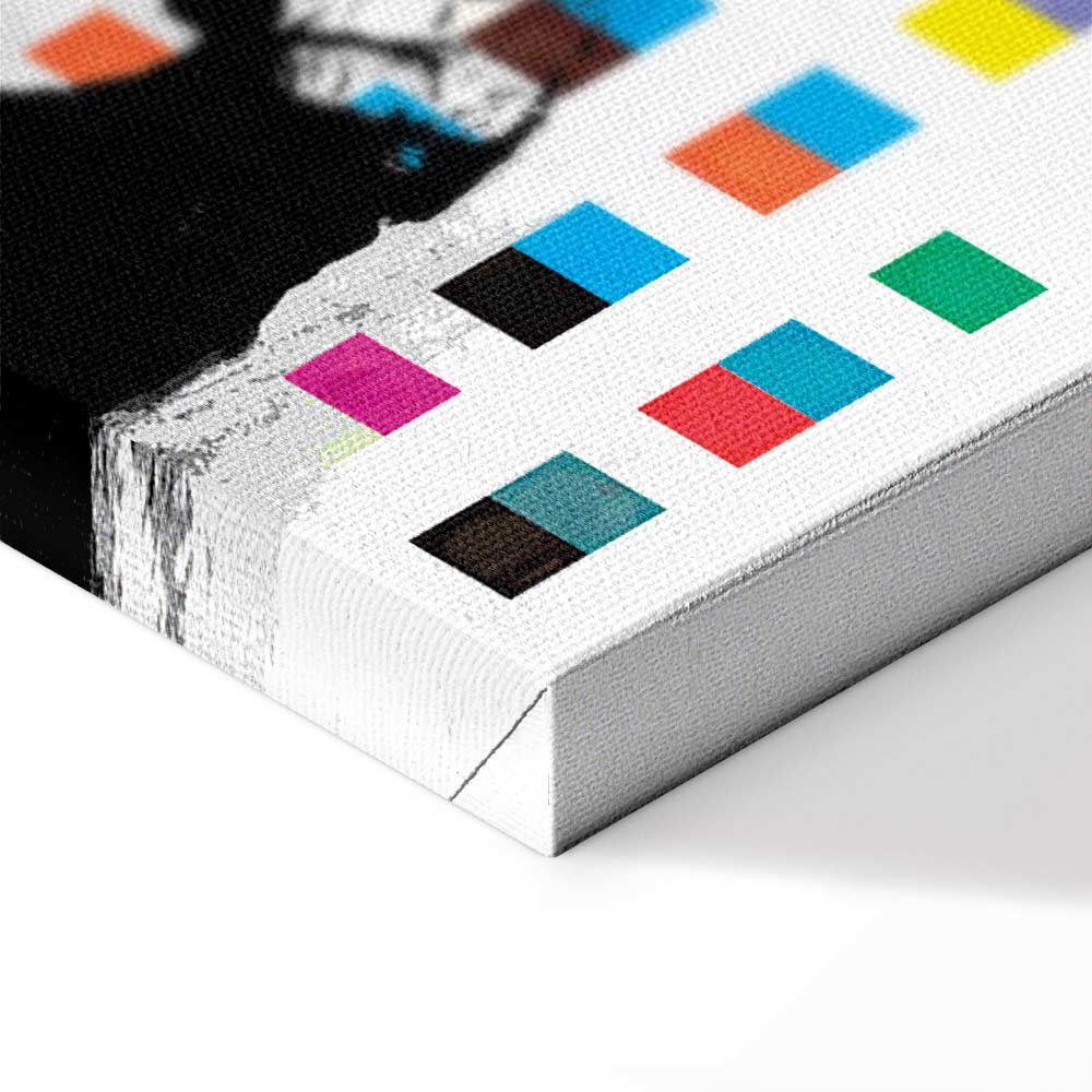 Banksy Thinker Monkey Graffiti Multicolor Canvas Print