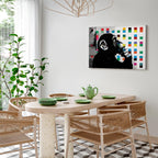 Banksy Thinker Monkey Graffiti Multicolor Canvas Print