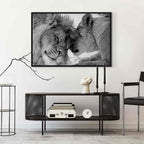 Romantic Lion Couple Canvas Print