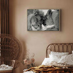 Romantic Lion Couple Canvas Print