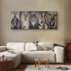 Animal Mask Portrait Multicolor Canvas Print