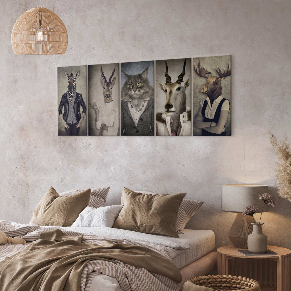 Animal Mask Portrait Multicolor Canvas Print