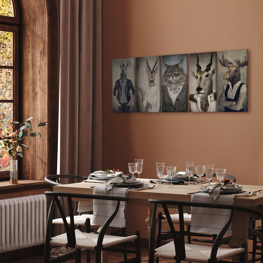 Animal Mask Portrait Multicolor Canvas Print