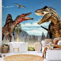 Fighting Dinosaurs Nature Wall Mural