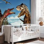 Fighting Dinosaurs Nature Wall Mural