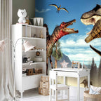 Fighting Dinosaurs Nature Wall Mural
