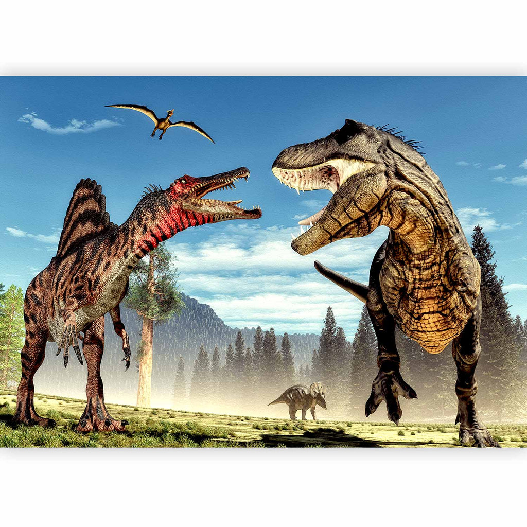Fighting Dinosaurs Nature Wall Mural