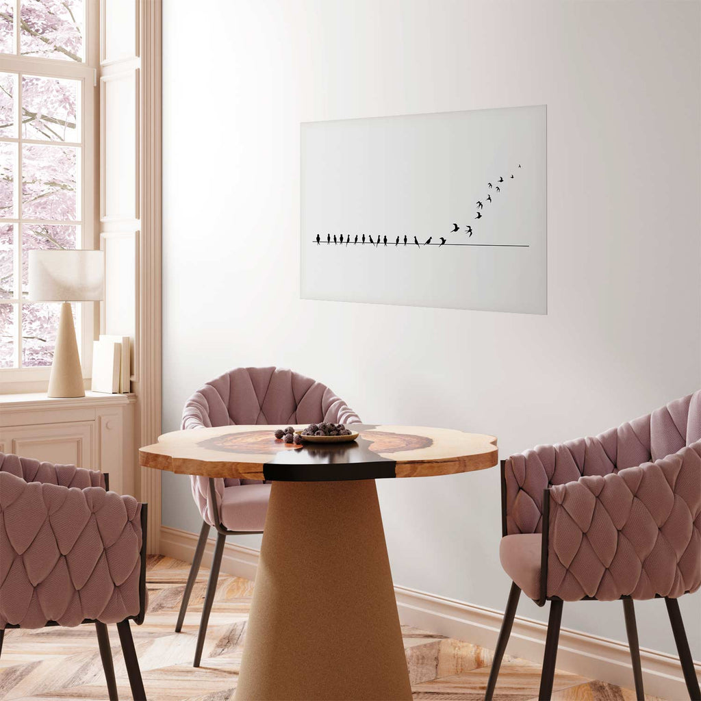 Flying Birds Nature Poster