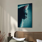 Black Cat Night Walk Vertical Canvas Print