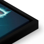 Black Cat Night Walk Vertical Canvas Print