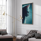 Black Cat Night Walk Vertical Canvas Print