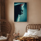 Black Cat Night Walk Vertical Canvas Print