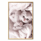 Sleeping Cat Winter Poster