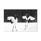 Dancing Cranes Winter Canvas Print