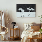 Dancing Cranes Winter Canvas Print