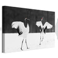 Dancing Cranes Winter Canvas Print
