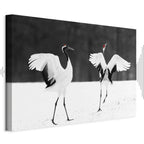 Dancing Cranes Winter Canvas Print
