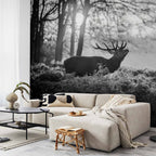 Deers in Morning Forest Nature Wall Mural