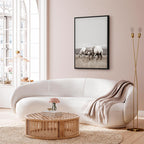 White Horses Nature Canvas Print