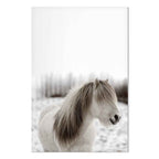 Horse Mane Winter Canvas Print