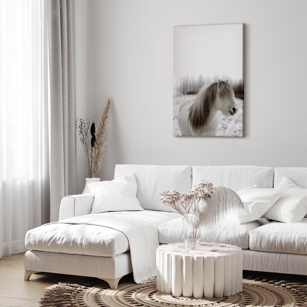 Horse Mane Winter Canvas Print