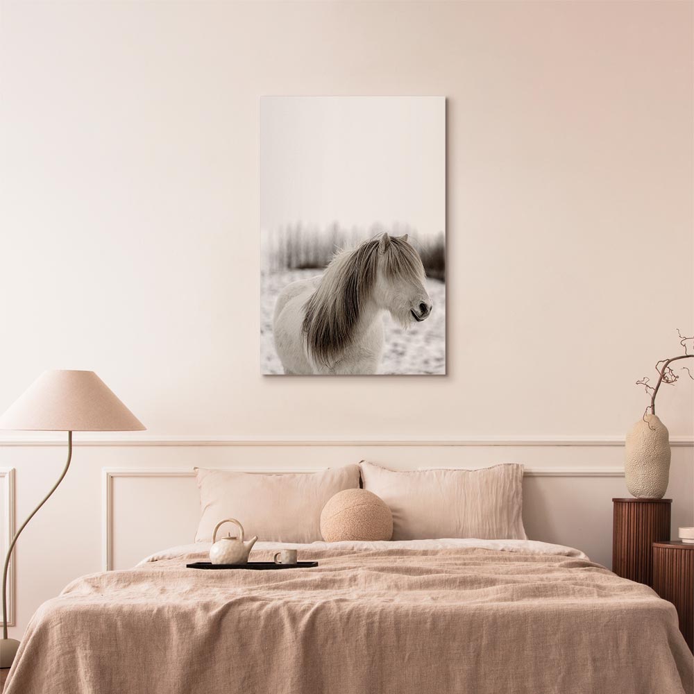 Horse Mane Winter Canvas Print