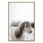 Horse Mane Winter Canvas Print