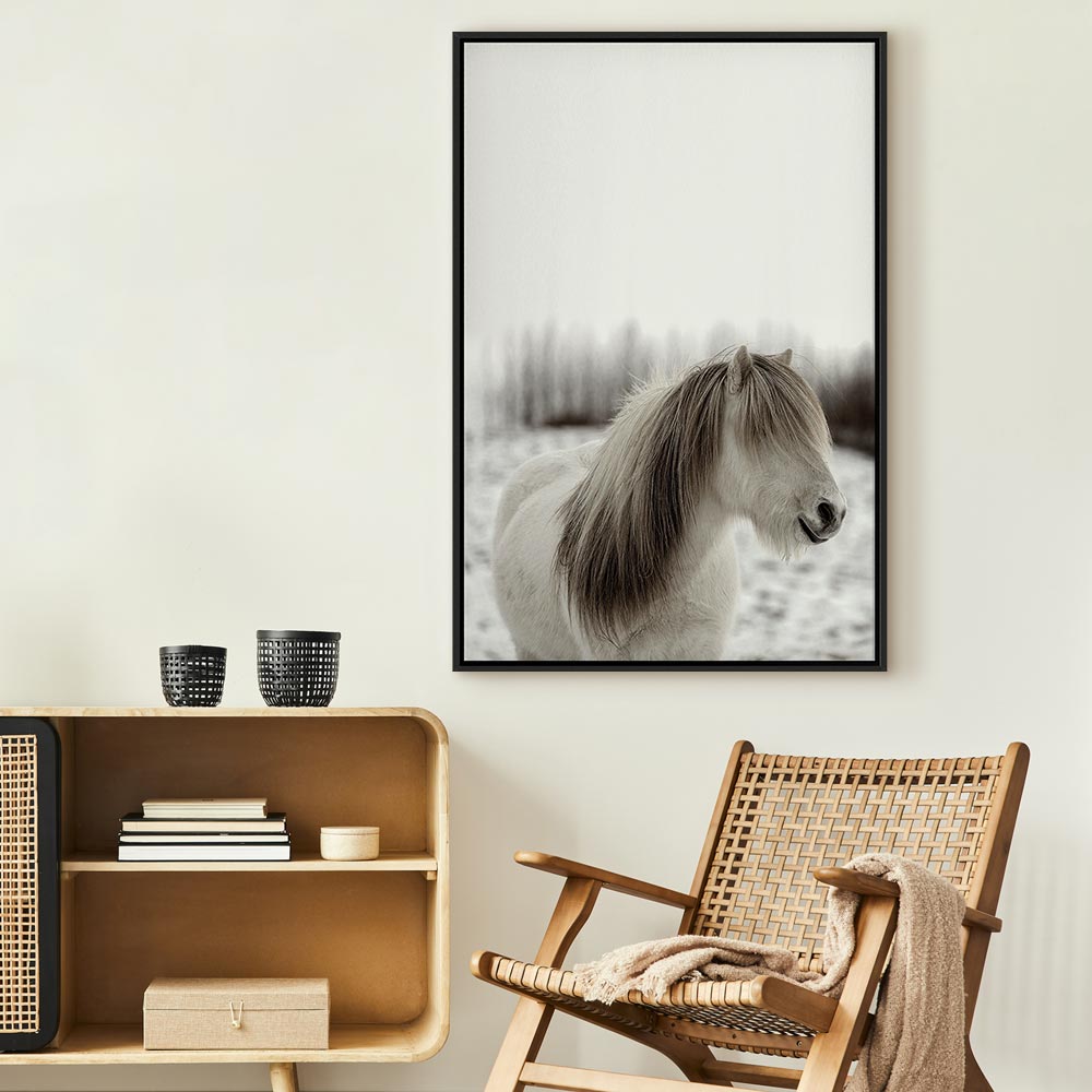 Horse Mane Winter Canvas Print