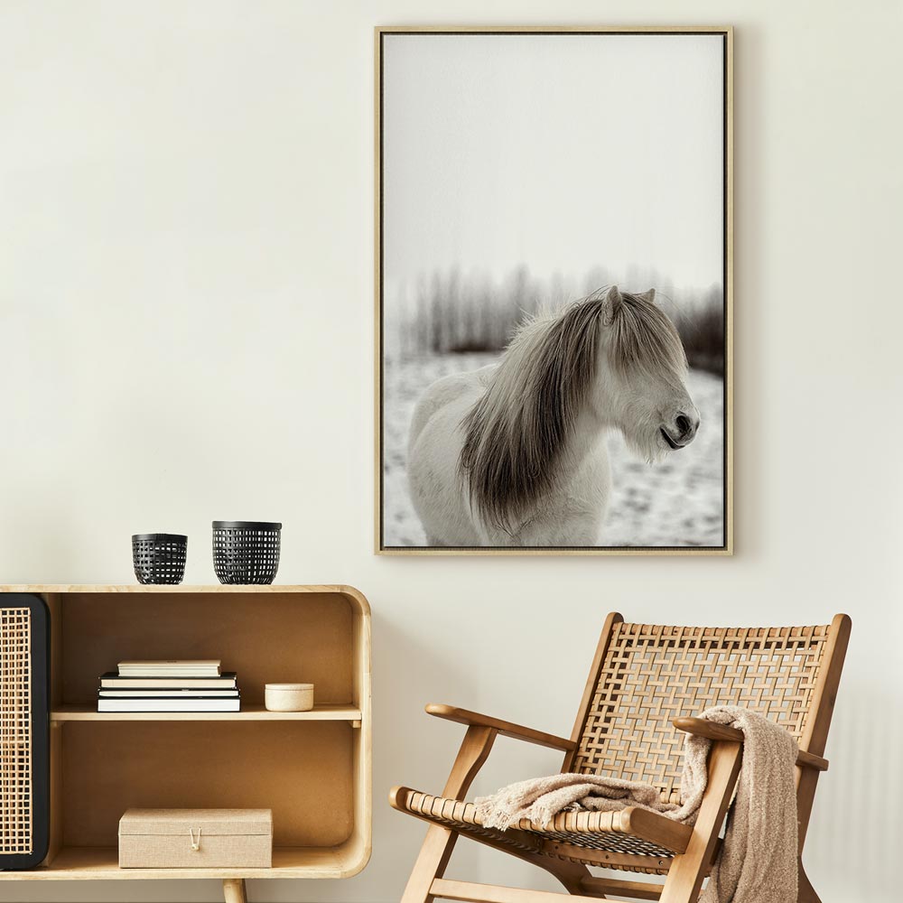 Horse Mane Winter Canvas Print