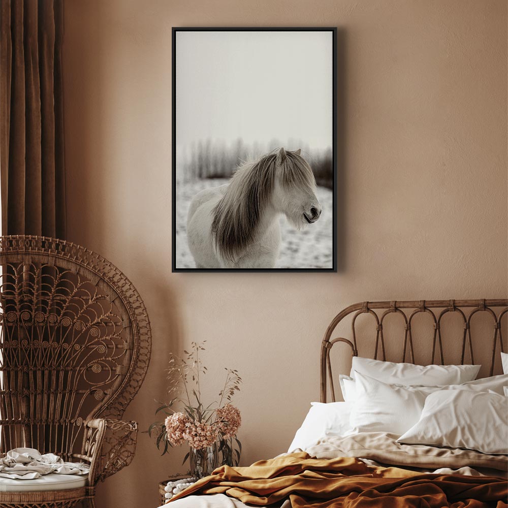 Horse Mane Winter Canvas Print