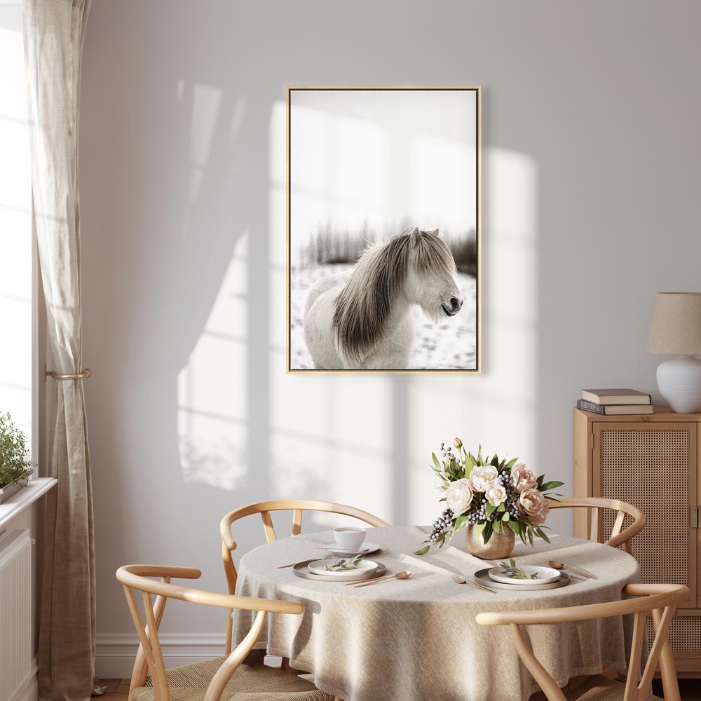 Horse Mane Winter Canvas Print