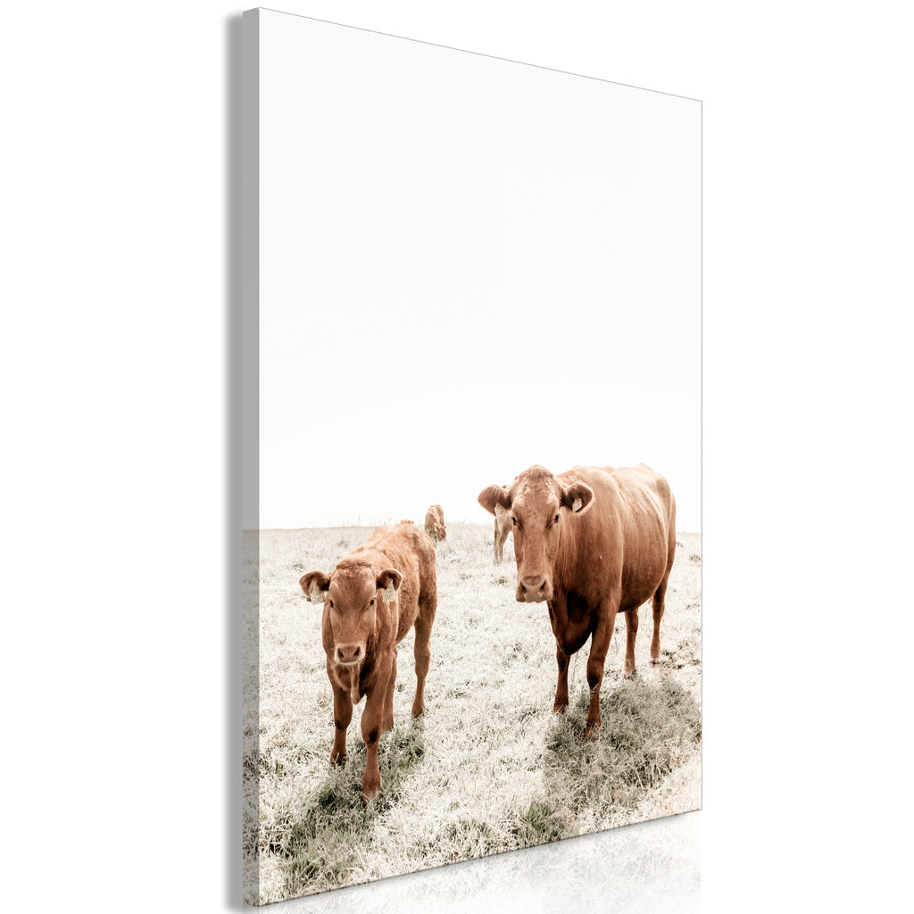 Canvas Print Vertical - Mother and Calf (1 Part)