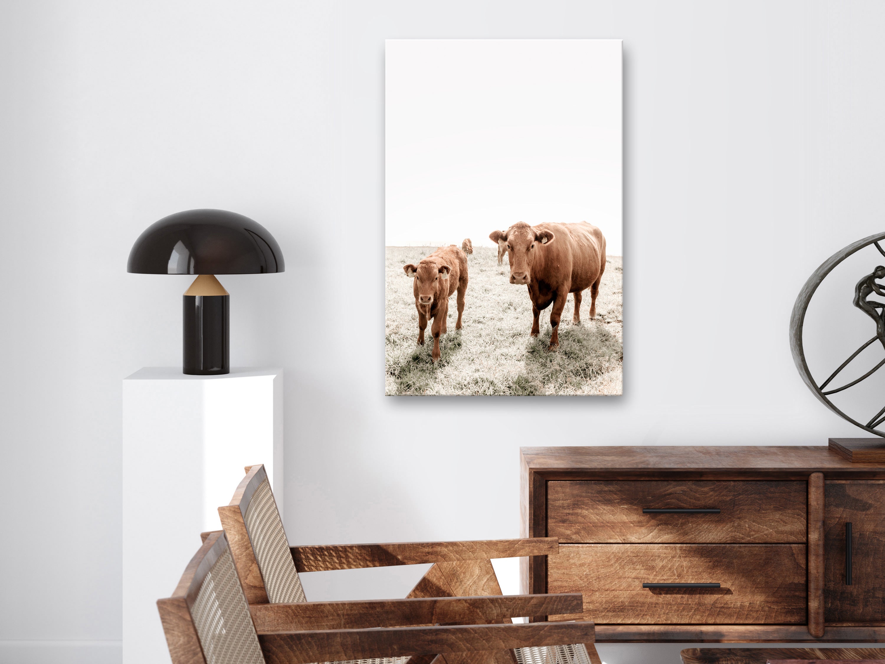 Canvas Print Vertical - Mother and Calf (1 Part)