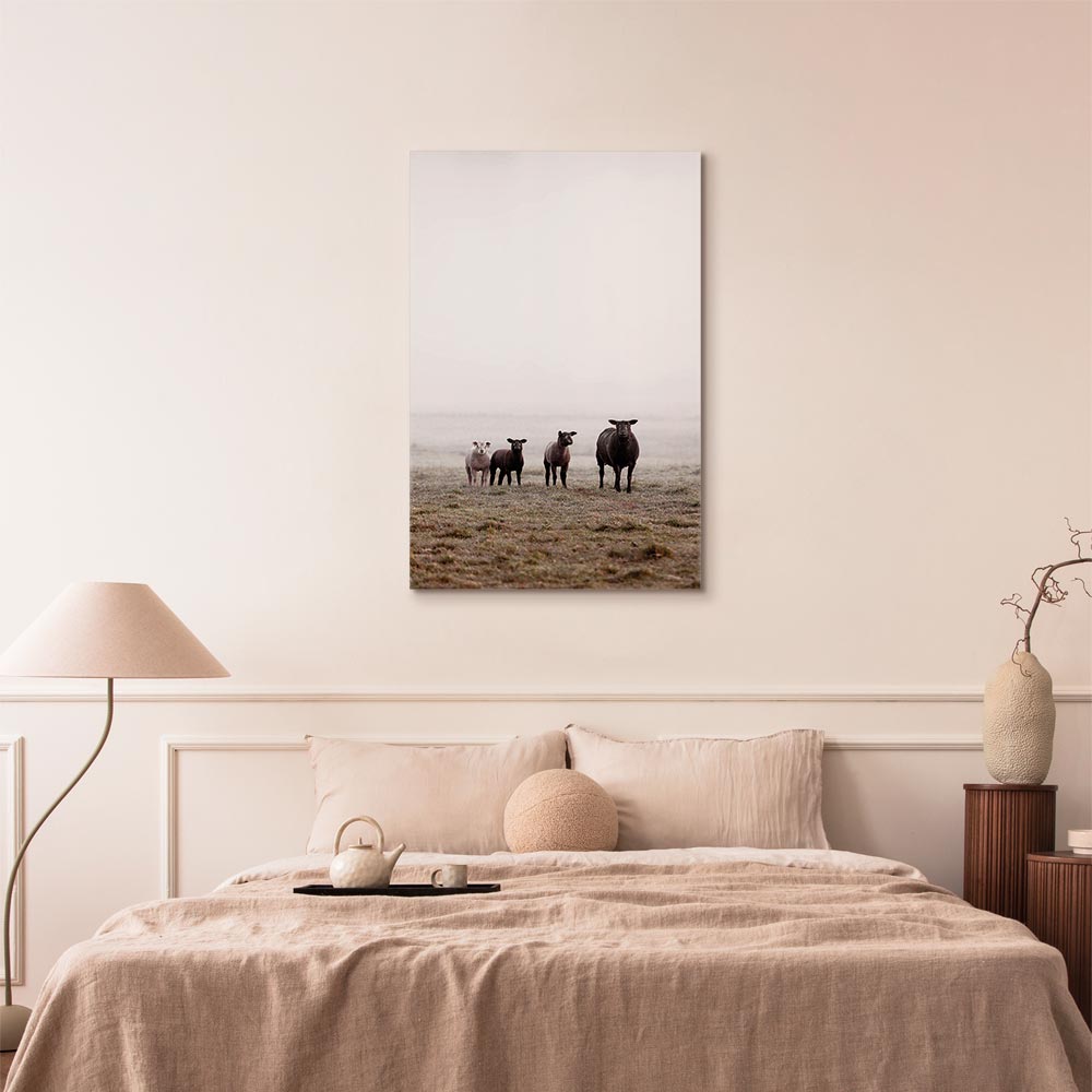 Morning Cows Farm Canvas Print
