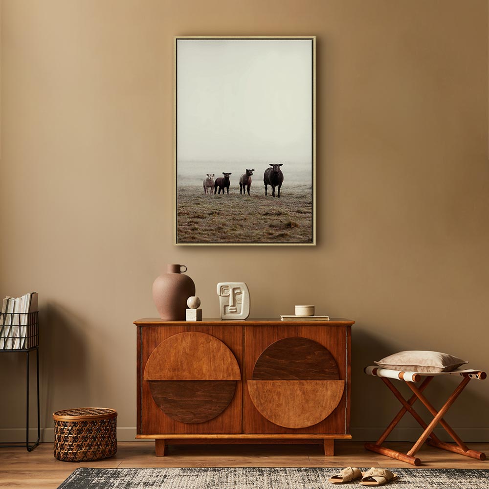 Morning Cows Farm Canvas Print