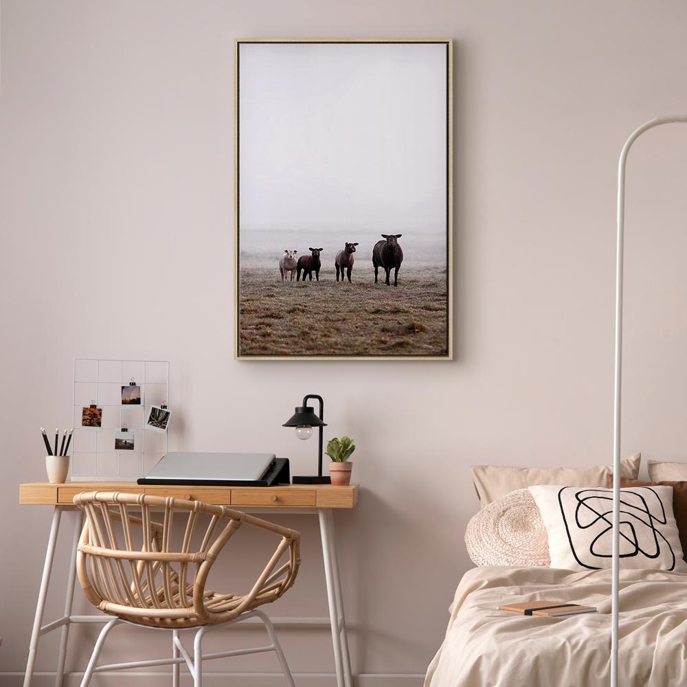 Morning Cows Farm Canvas Print