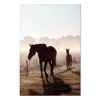 Horse Morning Memories Vertical Canvas Print