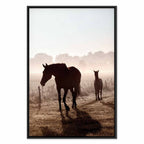 Horse Morning Memories Vertical Canvas Print