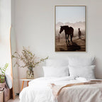 Horse Morning Memories Vertical Canvas Print
