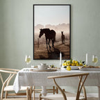 Horse Morning Memories Vertical Canvas Print
