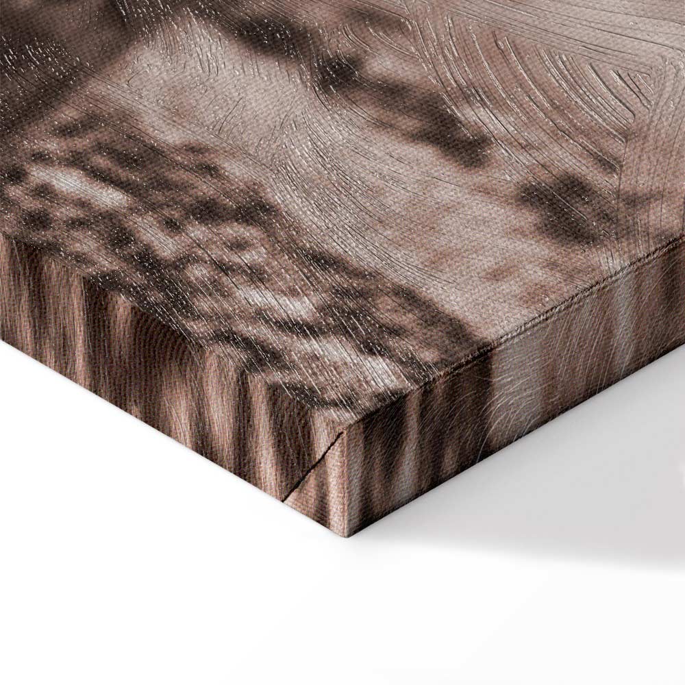 Scottish Cow Sepia Canvas Print