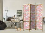 Pastel Herons 3-Panel Japanese Room Divider