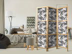 Pastel Herons Pattern 3-Panel Japanese Room Divider
