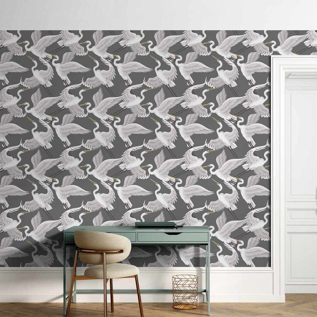 Grey Heron Flying Birds Wallpaper