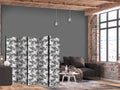 Pastel Herons Pattern 5-Panel Japanese Room Divider