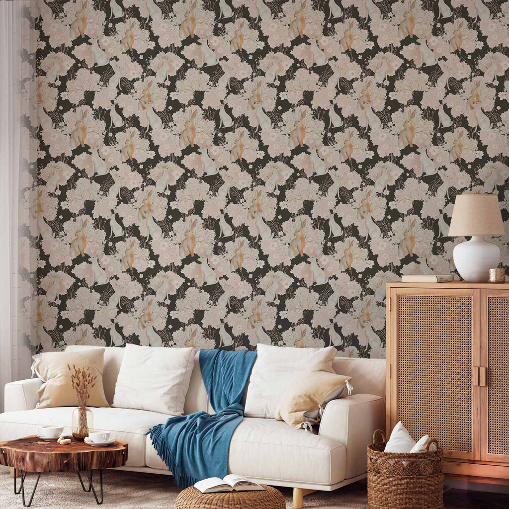 White and Beige Hare Animal Wallpaper