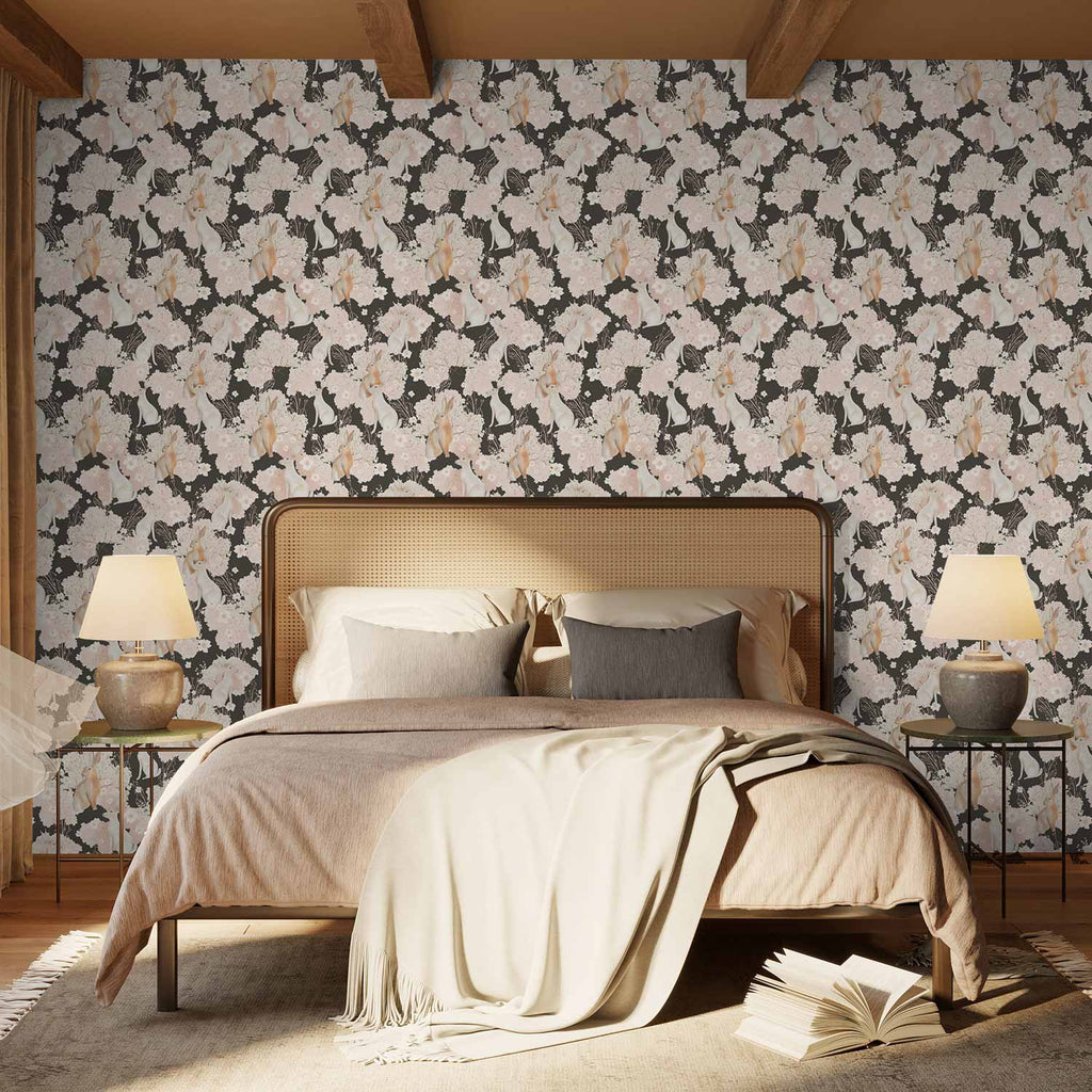 White and Beige Hare Animal Wallpaper