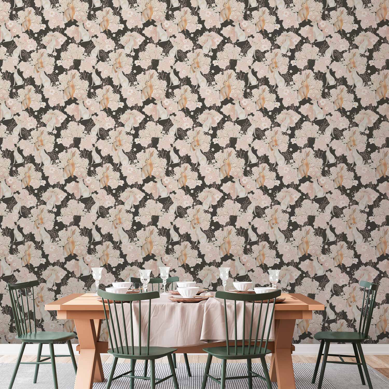 White and Beige Hare Animal Wallpaper