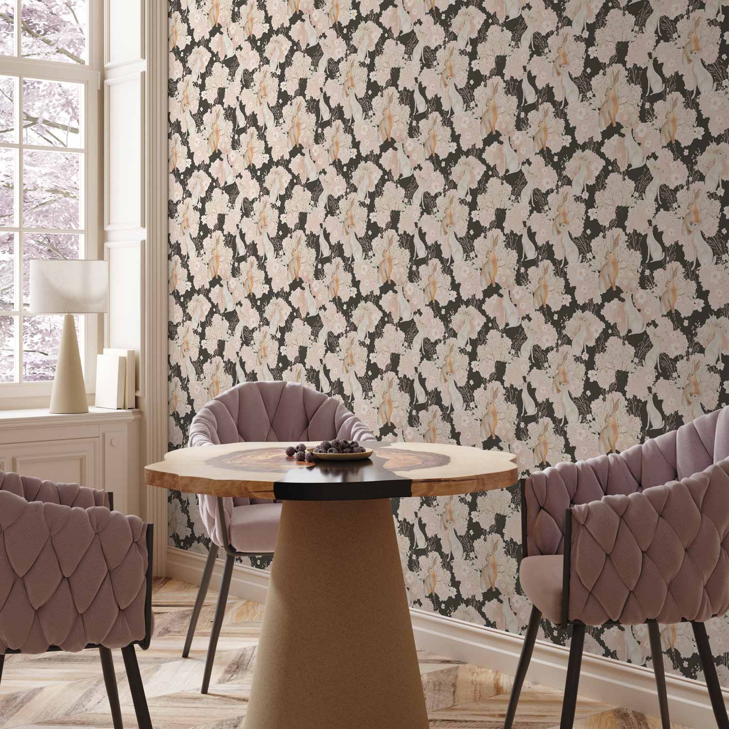 White and Beige Hare Animal Wallpaper