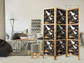 Flying Cranes Dark 3-Panel Japanese Room Divider